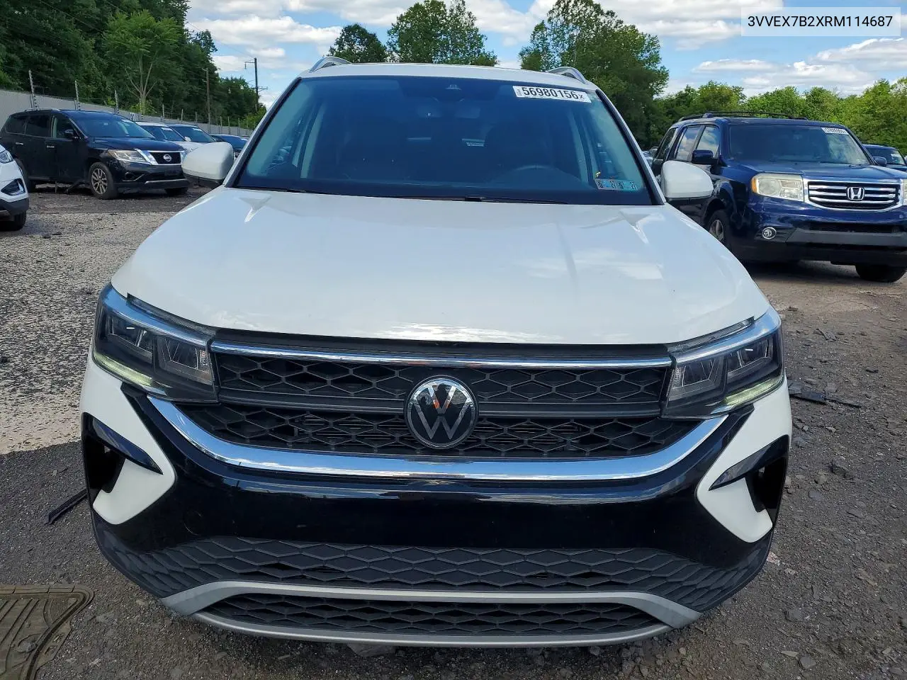 2024 Volkswagen Taos Se VIN: 3VVEX7B2XRM114687 Lot: 56980156