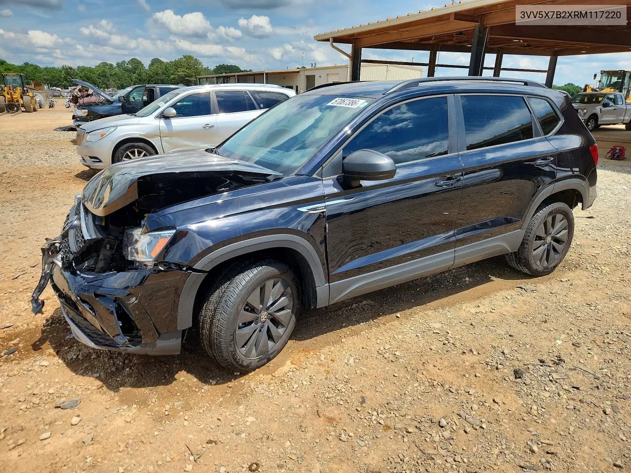 2024 Volkswagen Taos S VIN: 3VV5X7B2XRM117220 Lot: 57067386