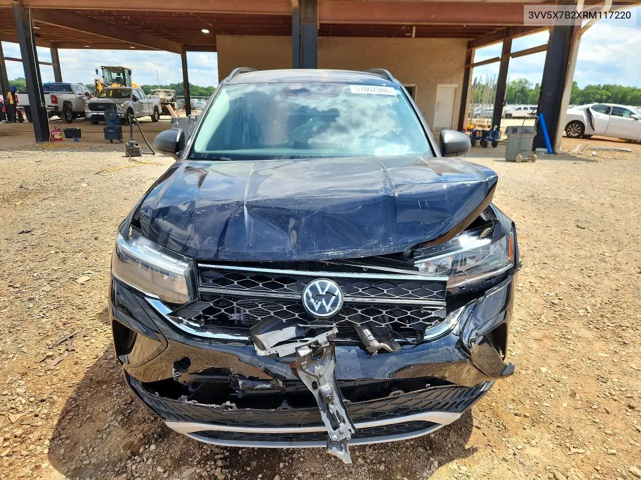 2024 Volkswagen Taos S VIN: 3VV5X7B2XRM117220 Lot: 57067386
