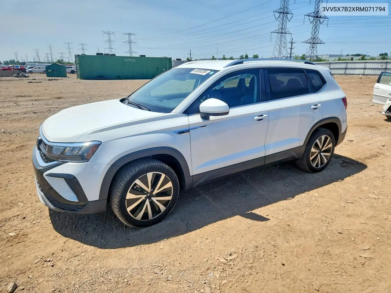2024 Volkswagen Taos Se VIN: 3VVSX7B2XRM071794 Lot: 60888356