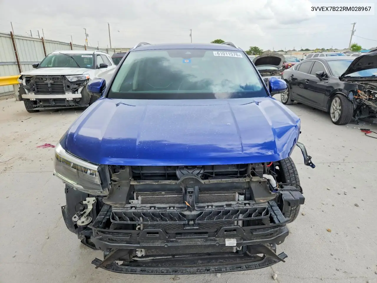 2024 Volkswagen Taos Se VIN: 3VVEX7B22RM028967 Lot: 61011576
