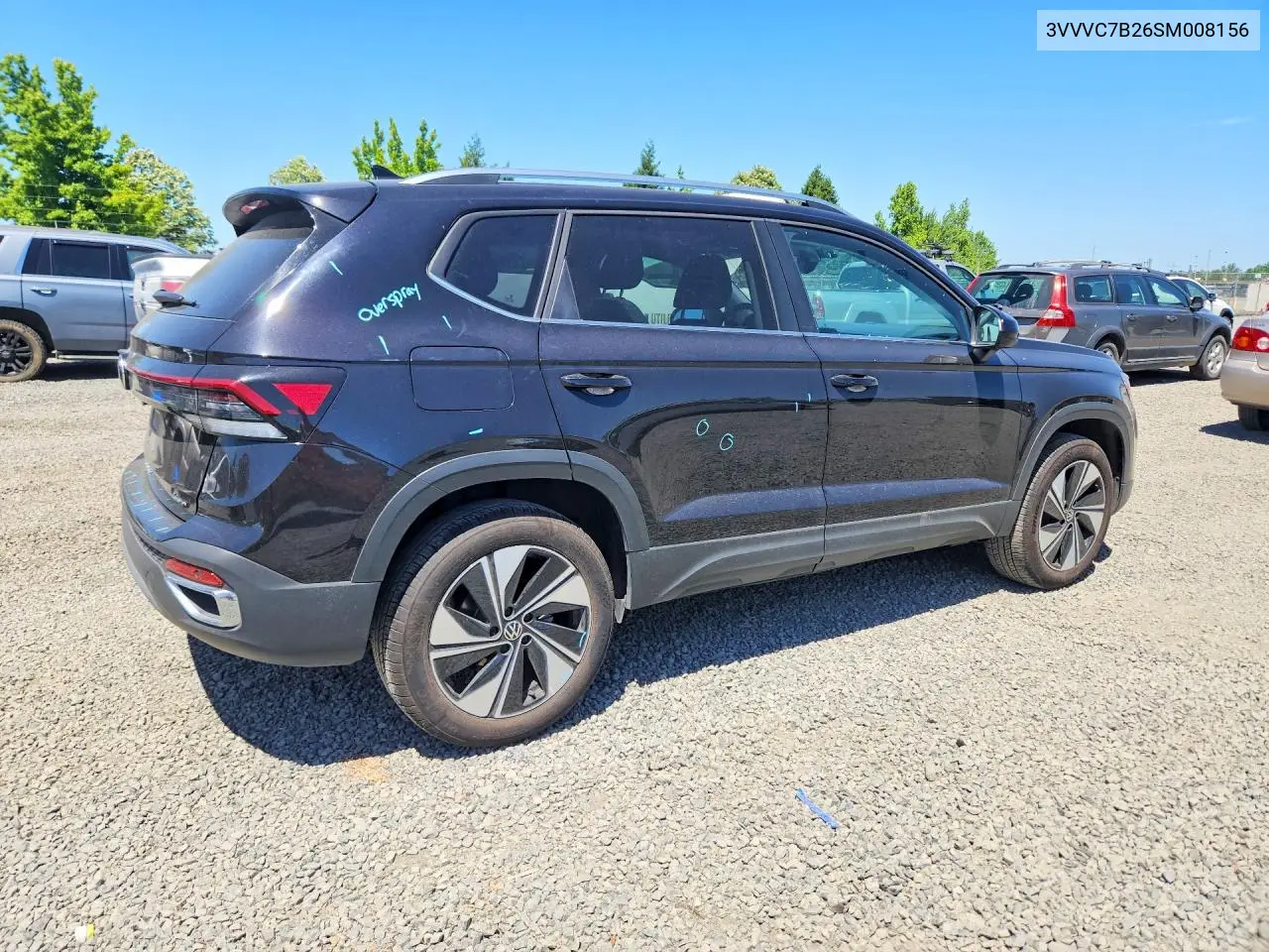 2025 Volkswagen Taos Se VIN: 3VVVC7B26SM008156 Lot: 57604436