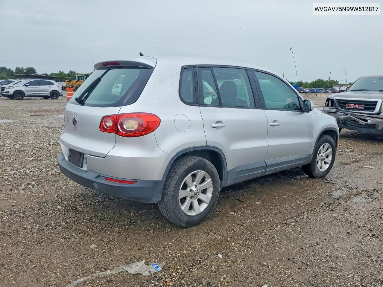 2009 Volkswagen Tiguan S VIN: WVGAV75N99W512817 Lot: 59638336