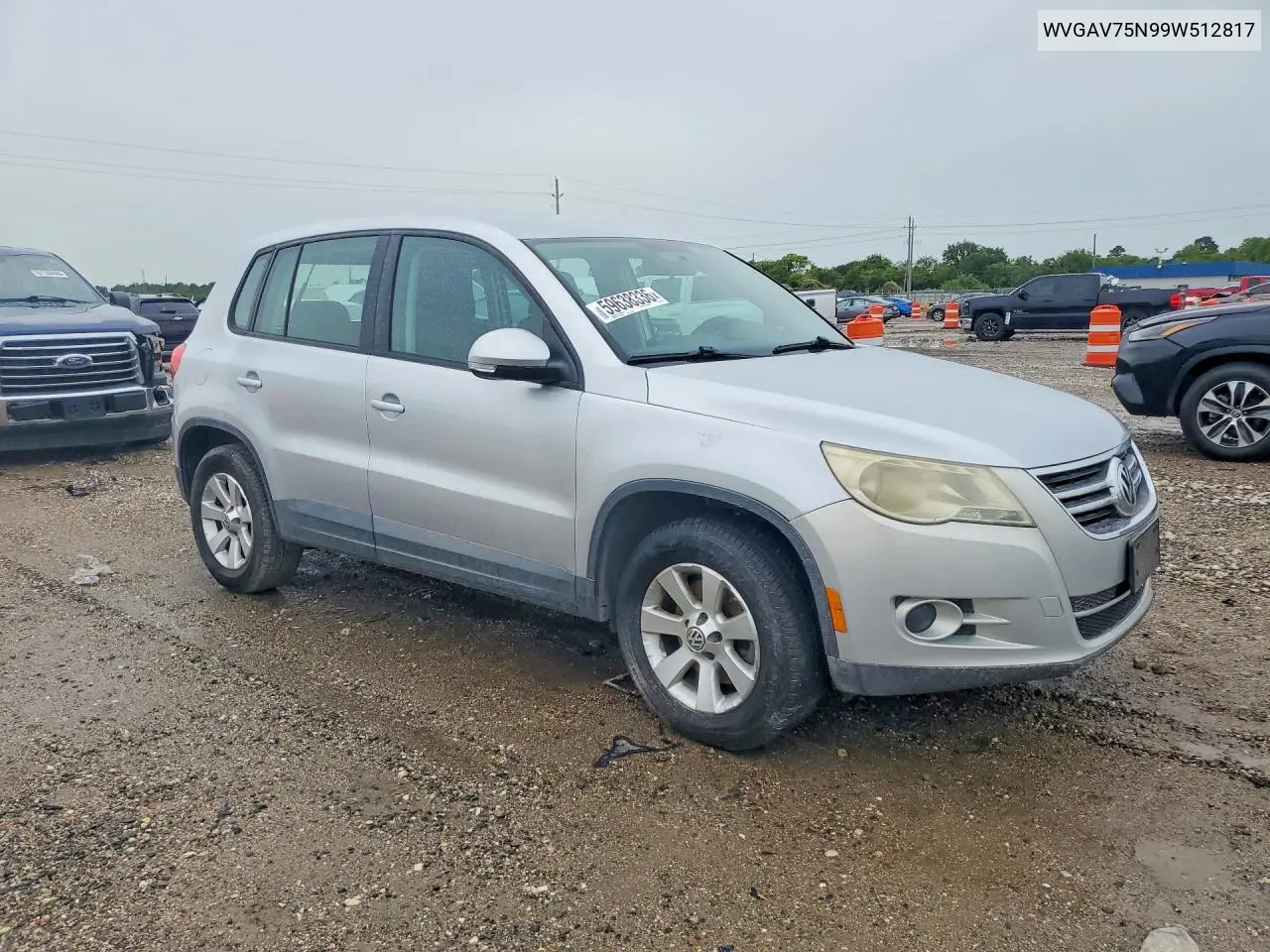 2009 Volkswagen Tiguan S VIN: WVGAV75N99W512817 Lot: 59638336