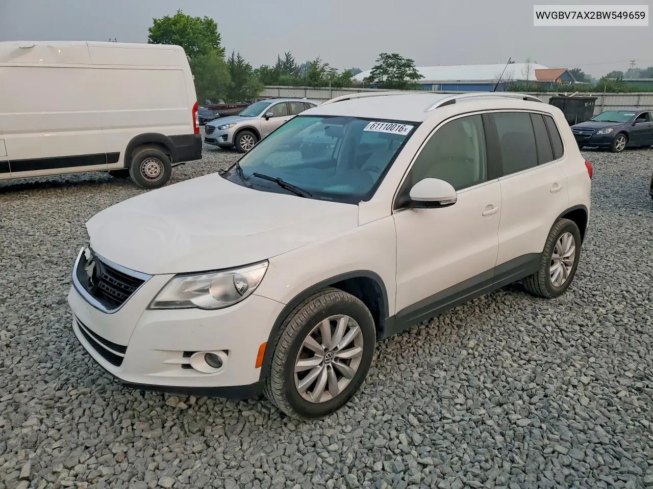 2011 Volkswagen Tiguan S/Se/Sel VIN: WVGBV7AX2BW549659 Lot: 61110016