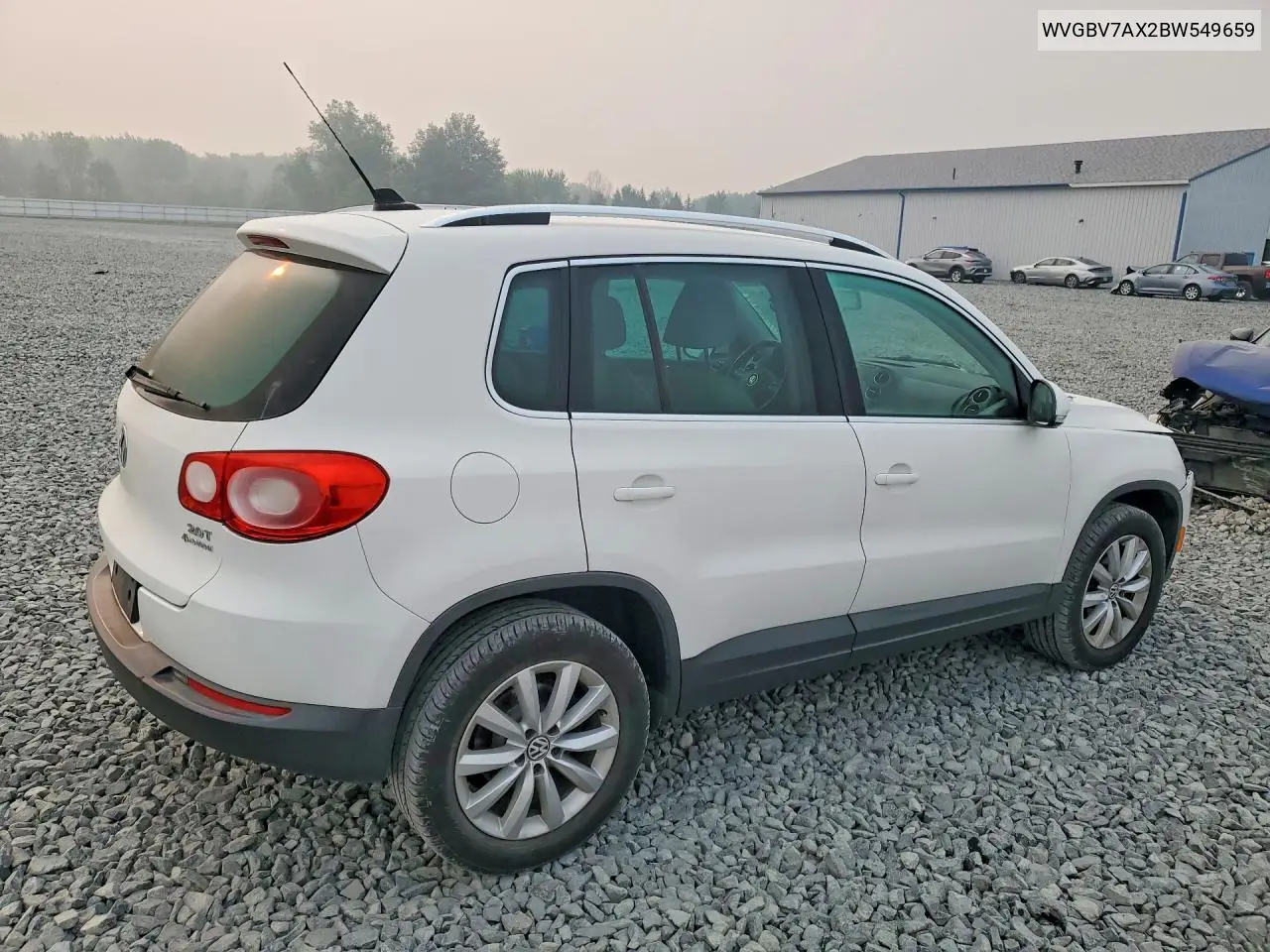 2011 Volkswagen Tiguan S/Se/Sel VIN: WVGBV7AX2BW549659 Lot: 61110016