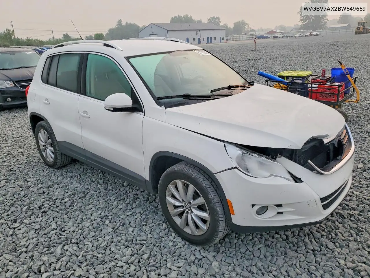 2011 Volkswagen Tiguan S/Se/Sel VIN: WVGBV7AX2BW549659 Lot: 61110016