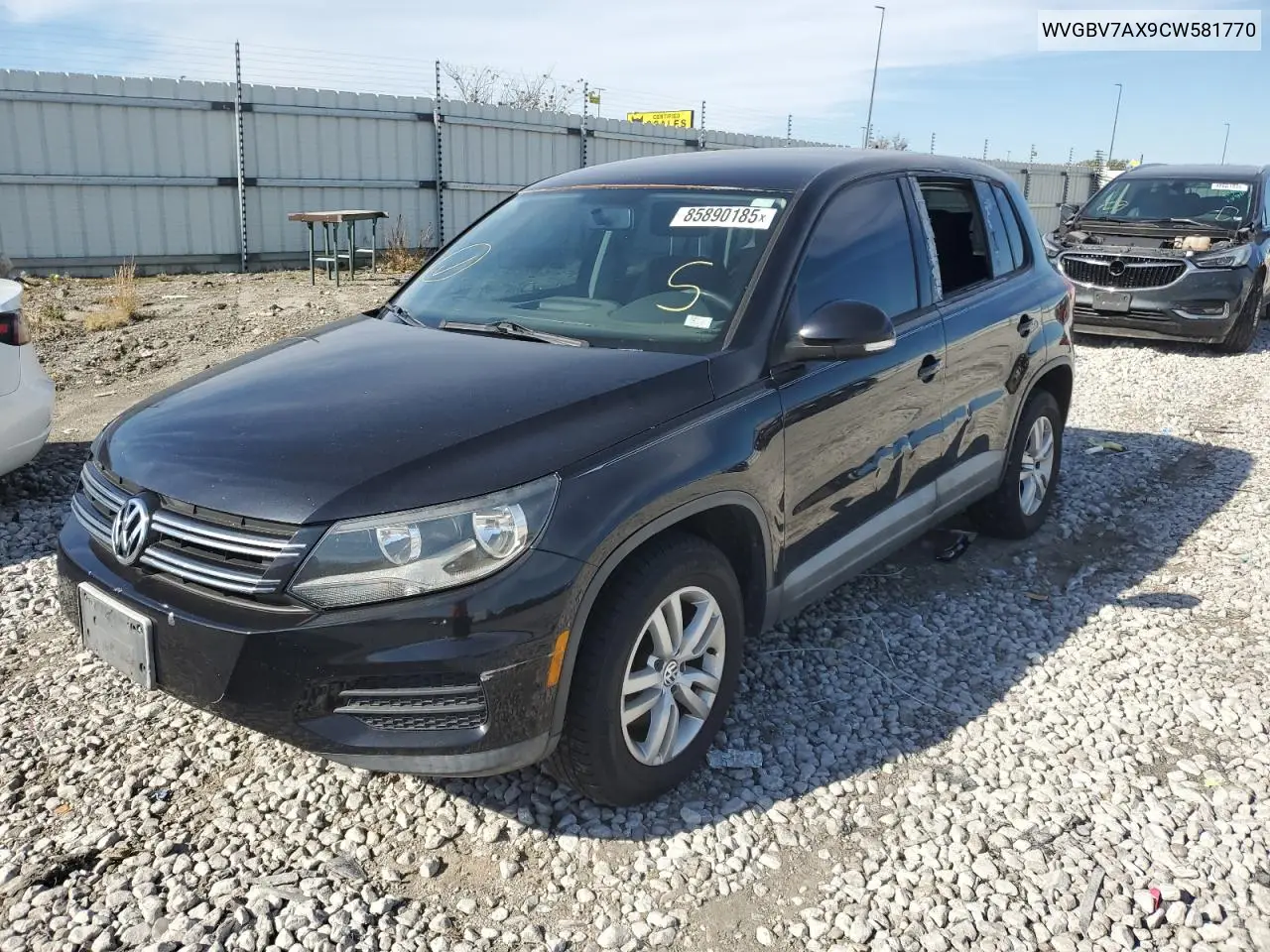 WVGBV7AX9CW581770 2012 Volkswagen Tiguan S