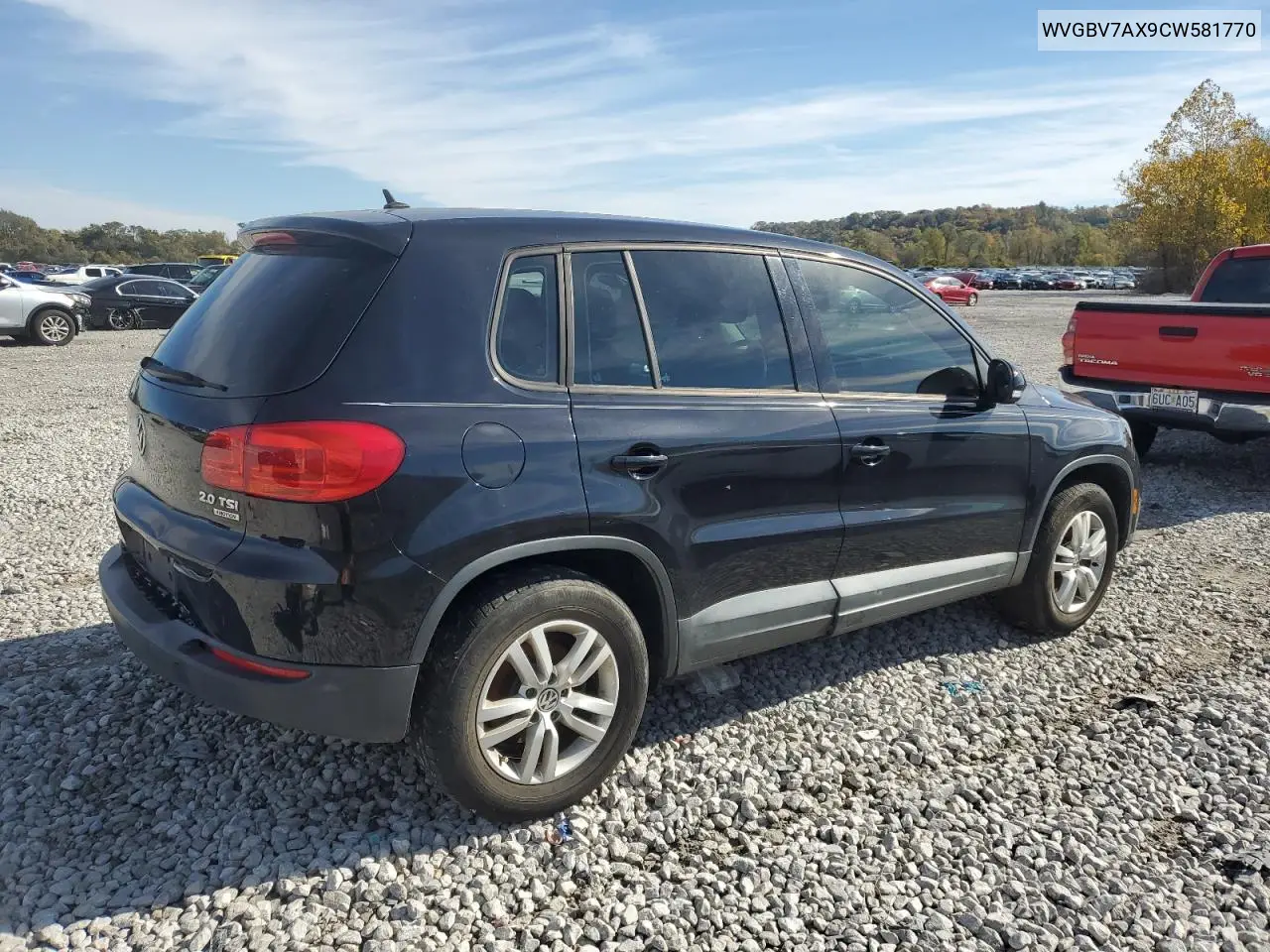 WVGBV7AX9CW581770 2012 Volkswagen Tiguan S
