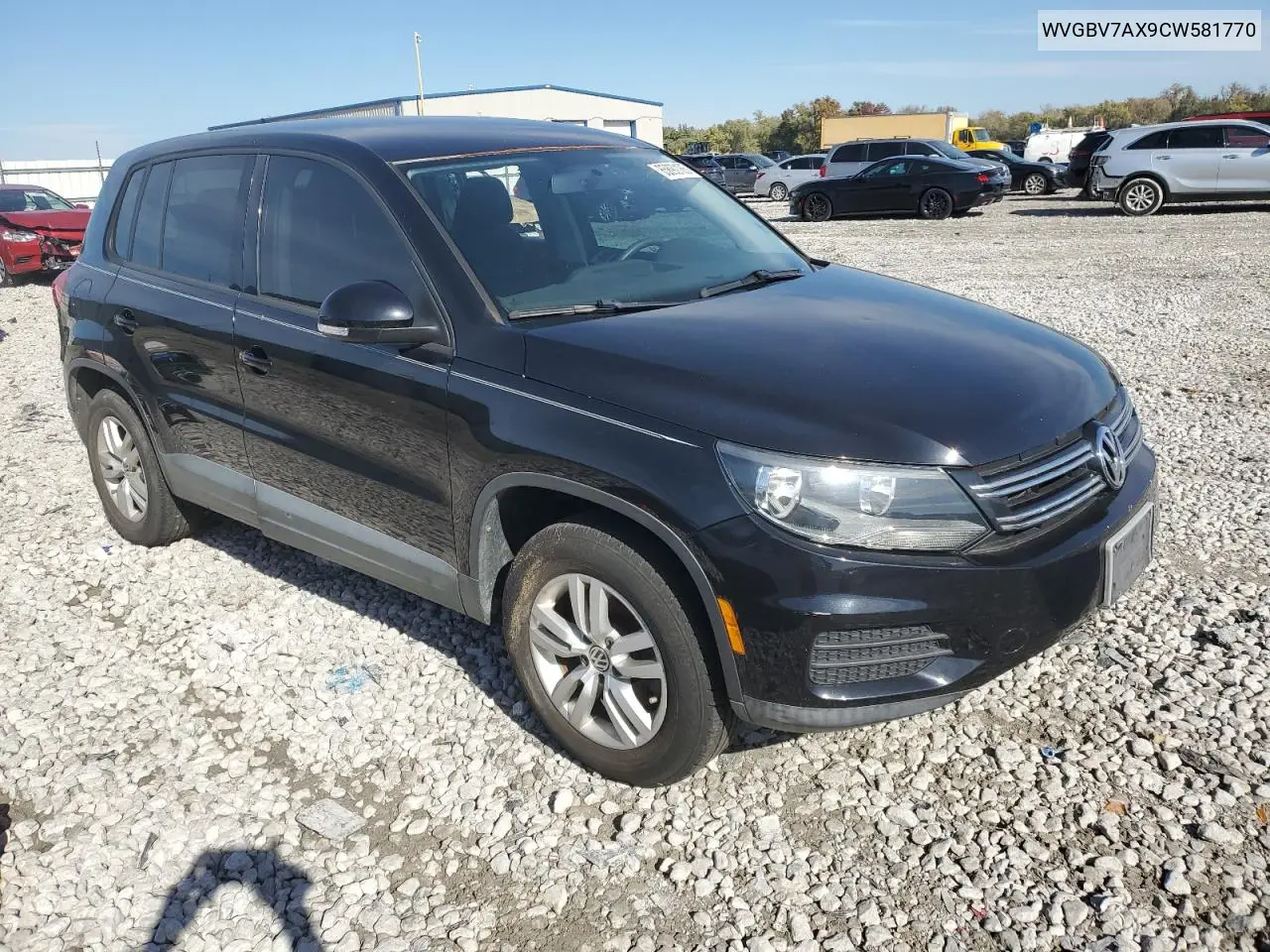 WVGBV7AX9CW581770 2012 Volkswagen Tiguan S