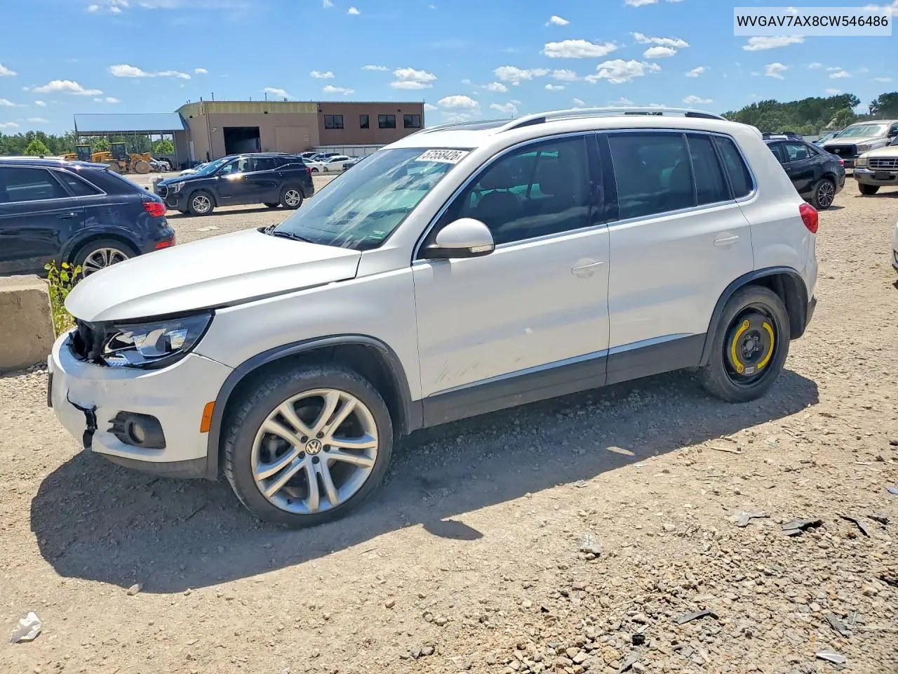 2012 Volkswagen Tiguan S VIN: WVGAV7AX8CW546486 Lot: 57558426