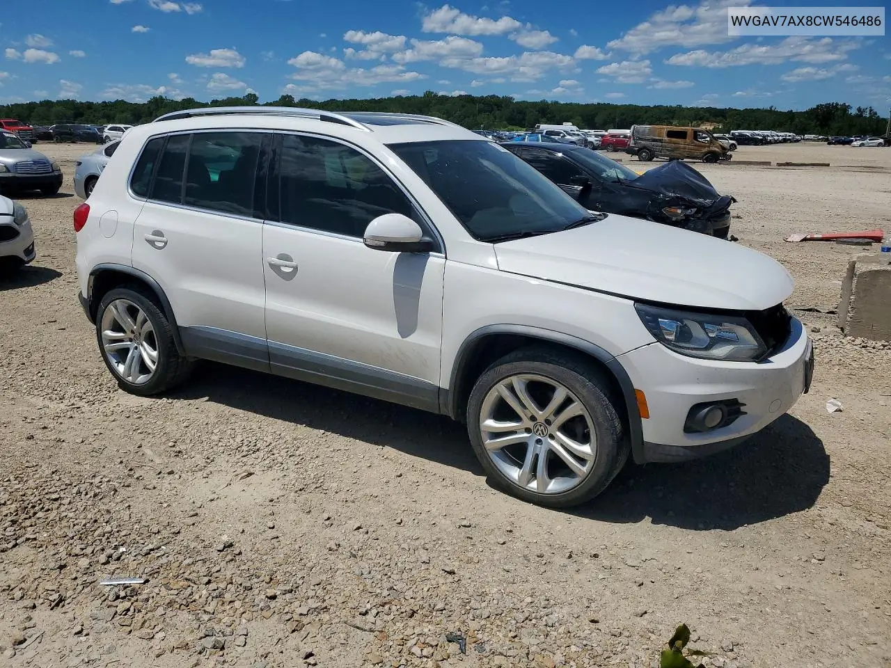 2012 Volkswagen Tiguan S VIN: WVGAV7AX8CW546486 Lot: 57558426