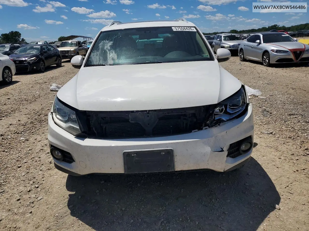 2012 Volkswagen Tiguan S VIN: WVGAV7AX8CW546486 Lot: 57558426