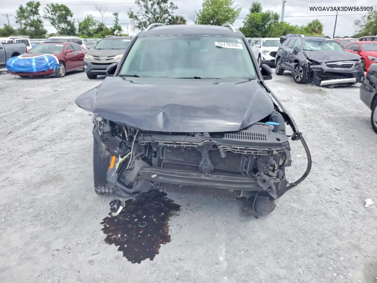 2013 Volkswagen Tiguan S VIN: WVGAV3AX3DW565909 Lot: 55778396