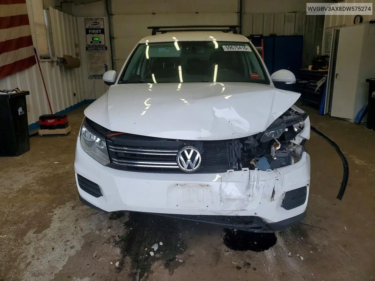 2013 Volkswagen Tiguan S VIN: WVGBV3AX8DW575274 Lot: 59675416