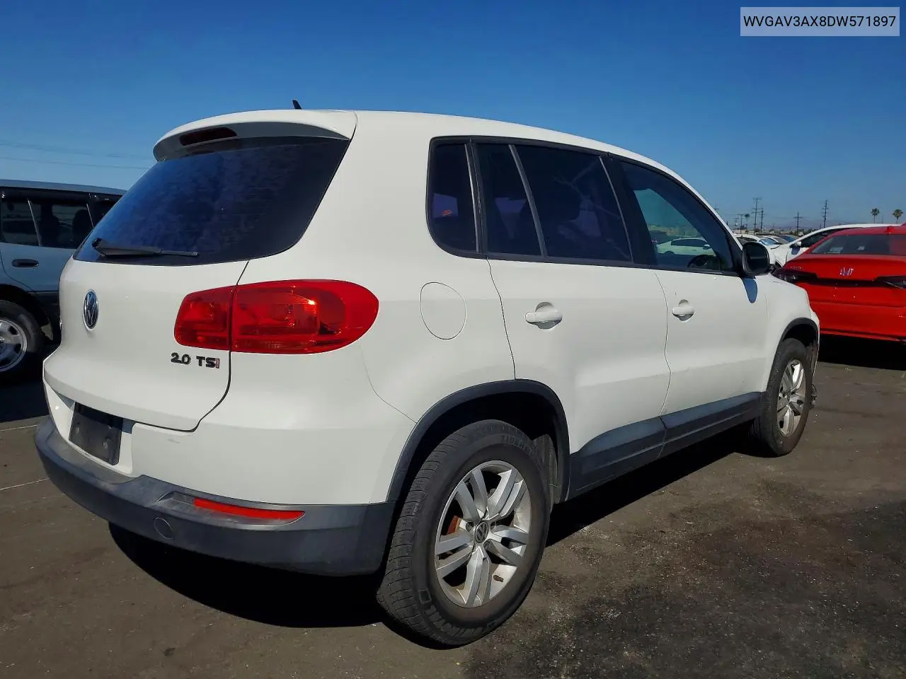 2013 Volkswagen Tiguan S/Se/Sel VIN: WVGAV3AX8DW571897 Lot: 61290176