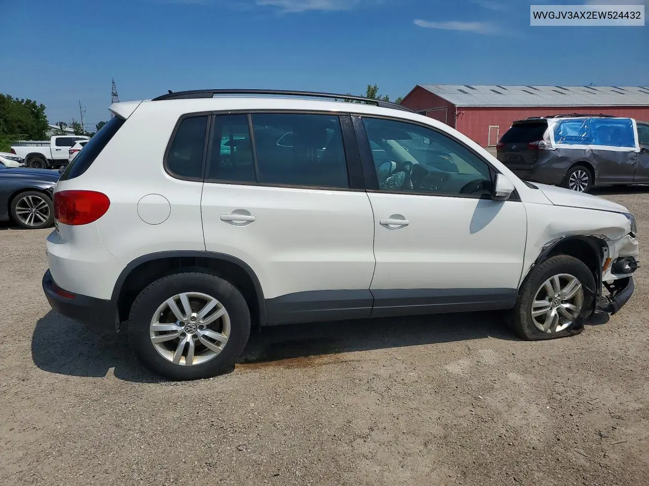2014 Volkswagen Tiguan S VIN: WVGJV3AX2EW524432 Lot: 59278236