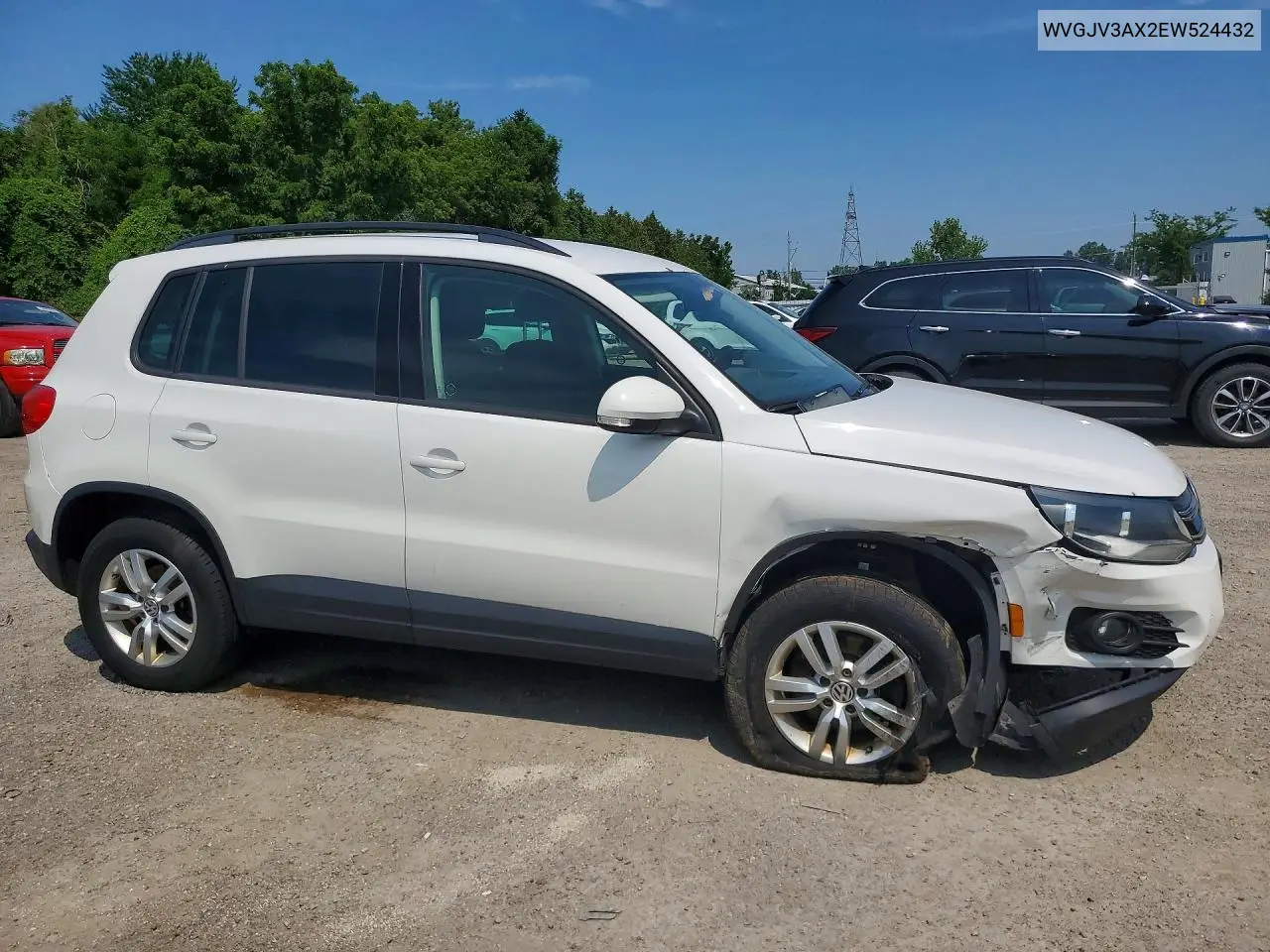 2014 Volkswagen Tiguan S VIN: WVGJV3AX2EW524432 Lot: 59278236