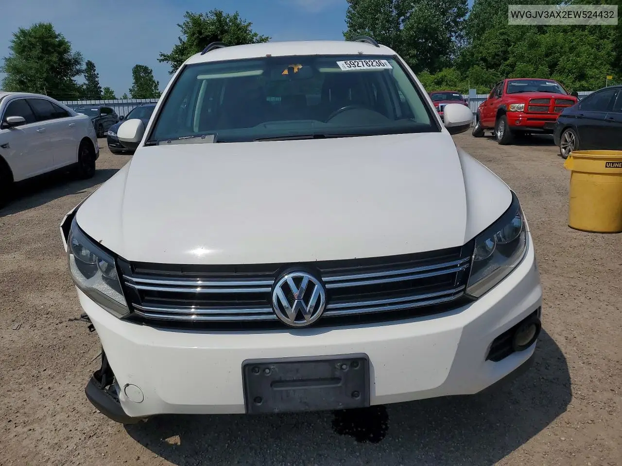 2014 Volkswagen Tiguan S VIN: WVGJV3AX2EW524432 Lot: 59278236