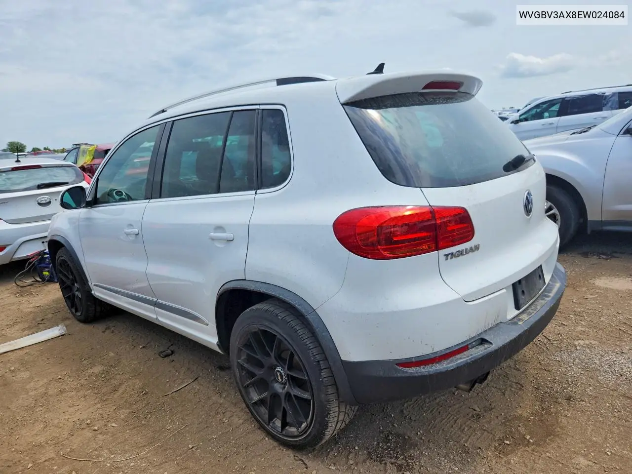 2014 Volkswagen Tiguan S/Se/Sel/R-Line VIN: WVGBV3AX8EW024084 Lot: 60482656