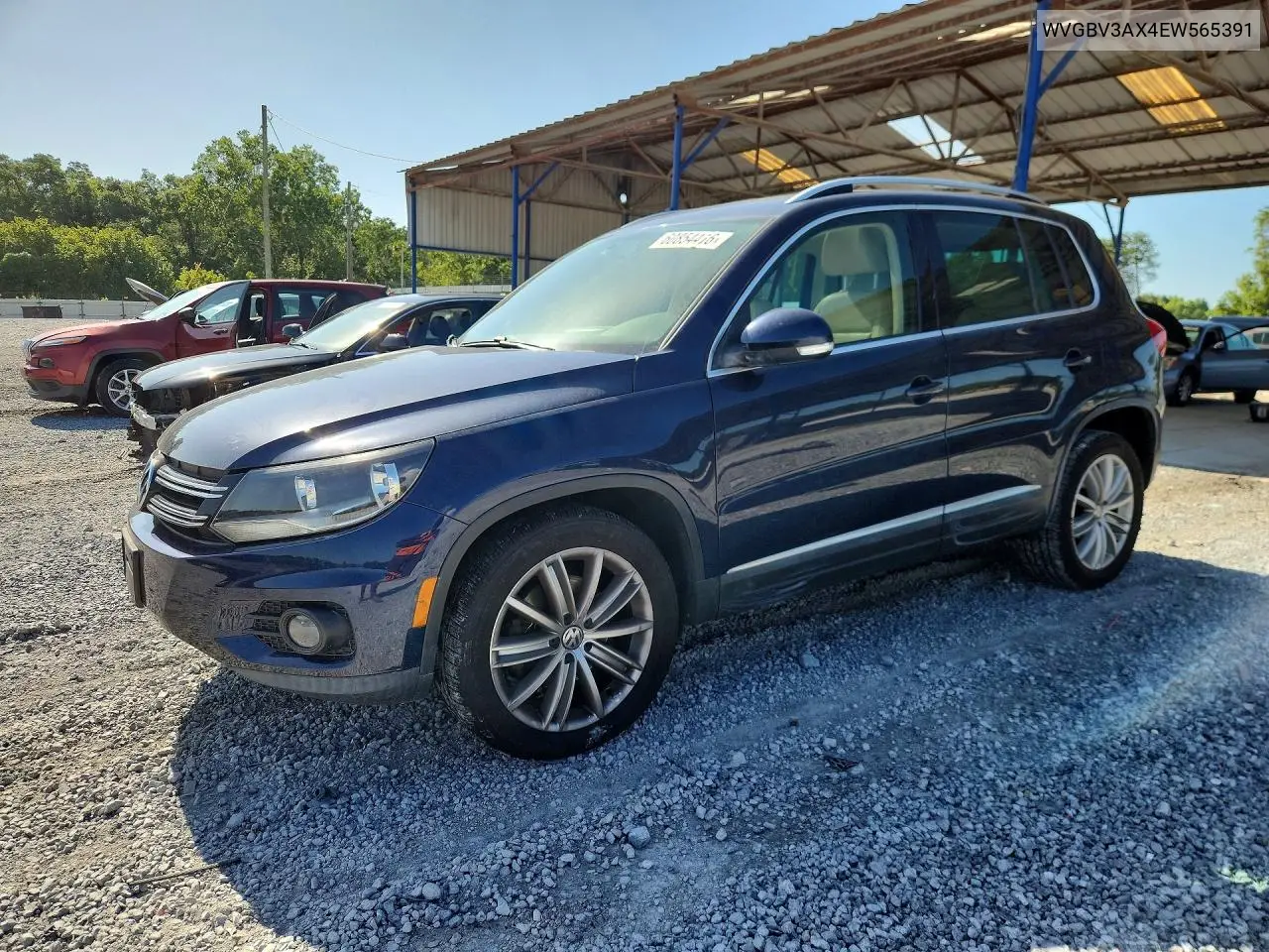 2014 Volkswagen Tiguan S VIN: WVGBV3AX4EW565391 Lot: 60854416