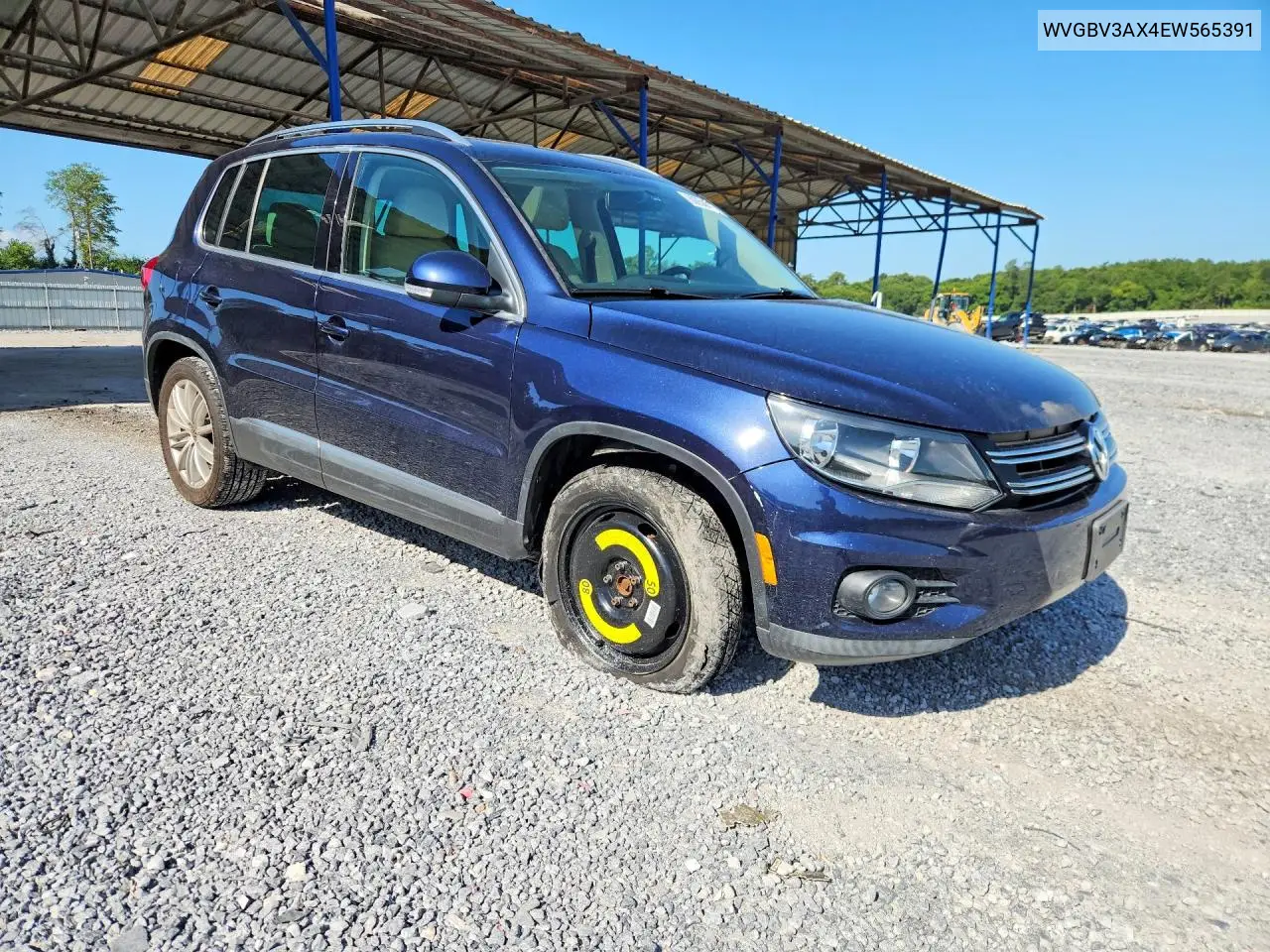 2014 Volkswagen Tiguan S VIN: WVGBV3AX4EW565391 Lot: 60854416