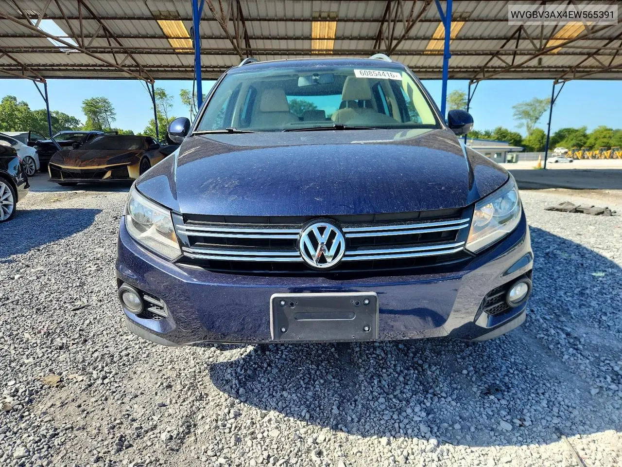 2014 Volkswagen Tiguan S VIN: WVGBV3AX4EW565391 Lot: 60854416