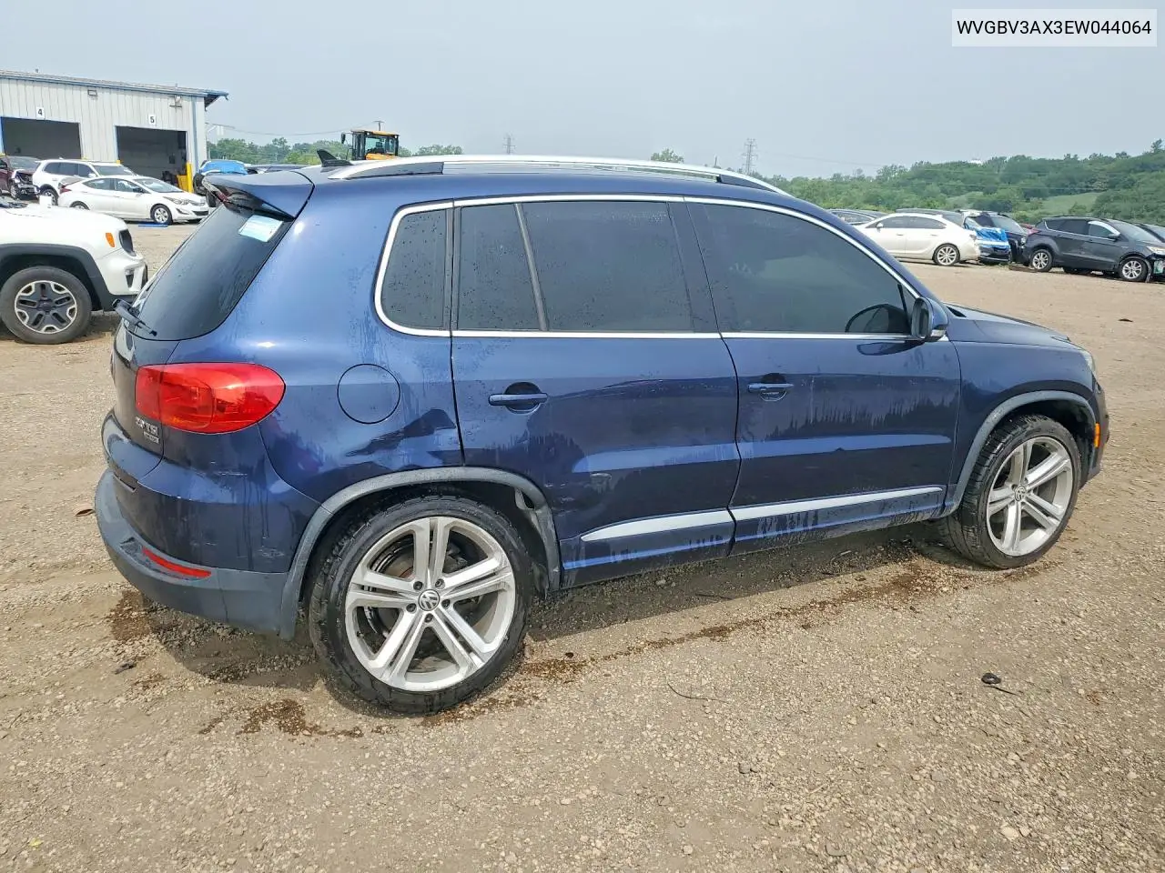 2014 Volkswagen Tiguan S VIN: WVGBV3AX3EW044064 Lot: 61336206
