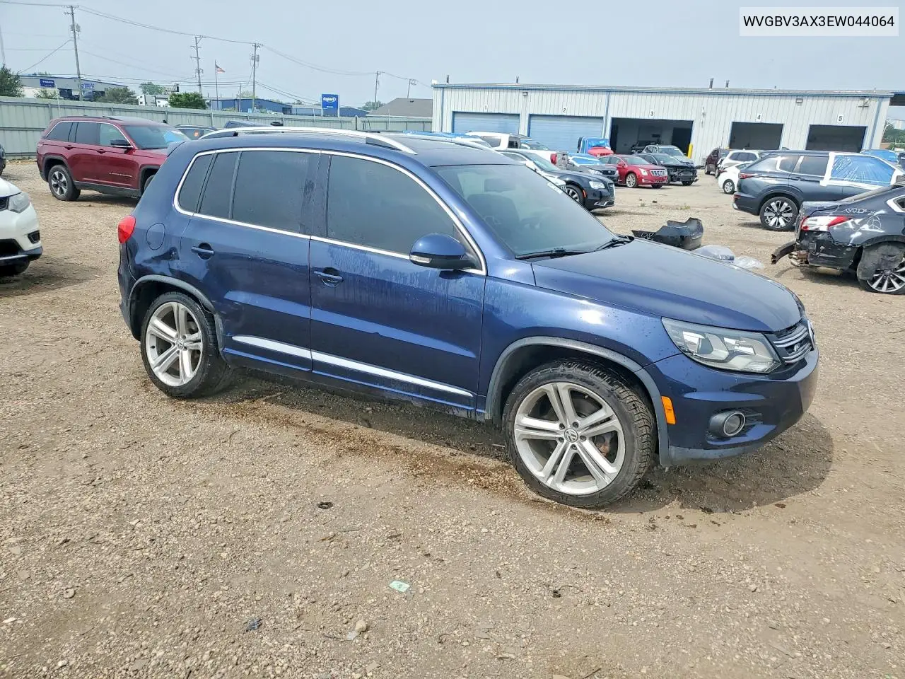2014 Volkswagen Tiguan S VIN: WVGBV3AX3EW044064 Lot: 61336206
