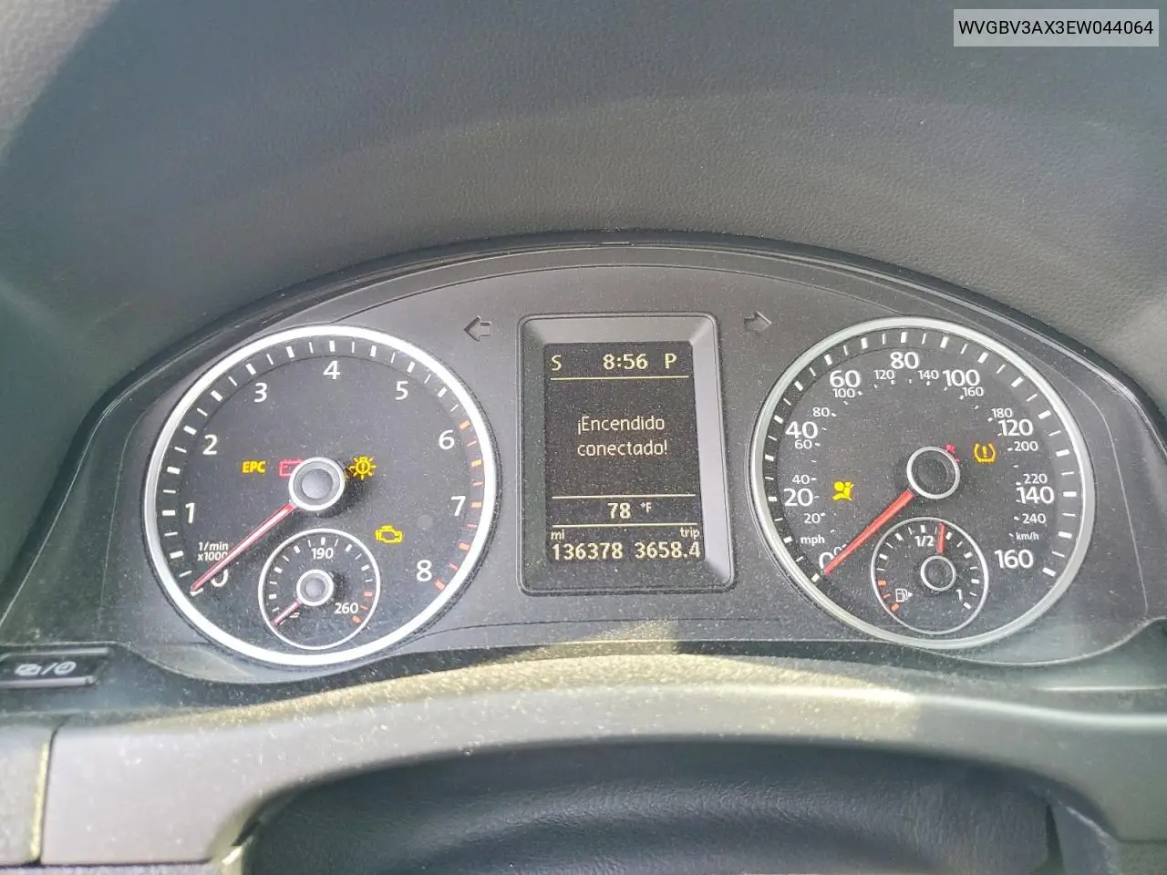2014 Volkswagen Tiguan S VIN: WVGBV3AX3EW044064 Lot: 61336206