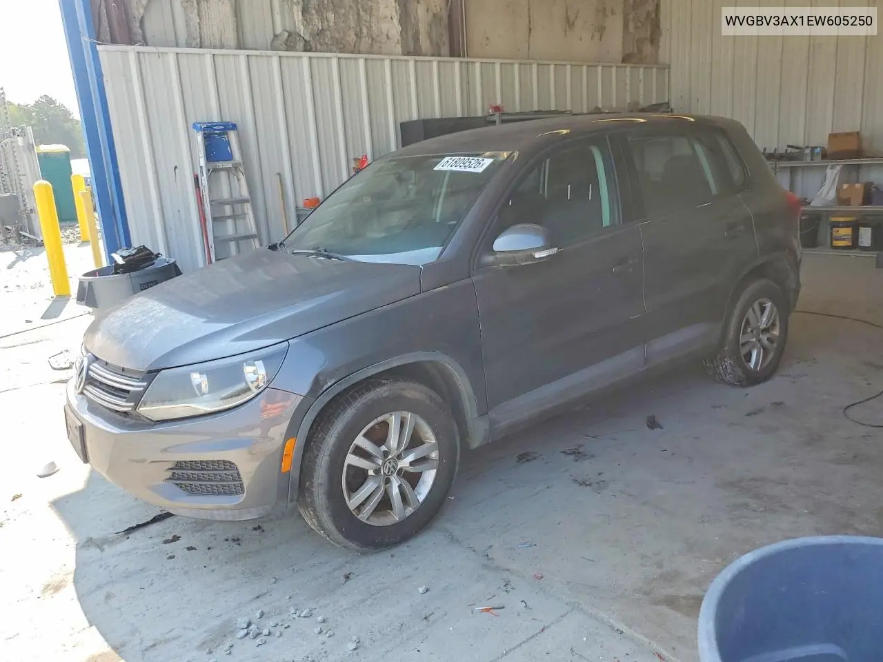 2014 Volkswagen Tiguan S VIN: WVGBV3AX1EW605250 Lot: 61809526