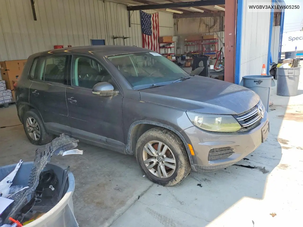 2014 Volkswagen Tiguan S VIN: WVGBV3AX1EW605250 Lot: 61809526