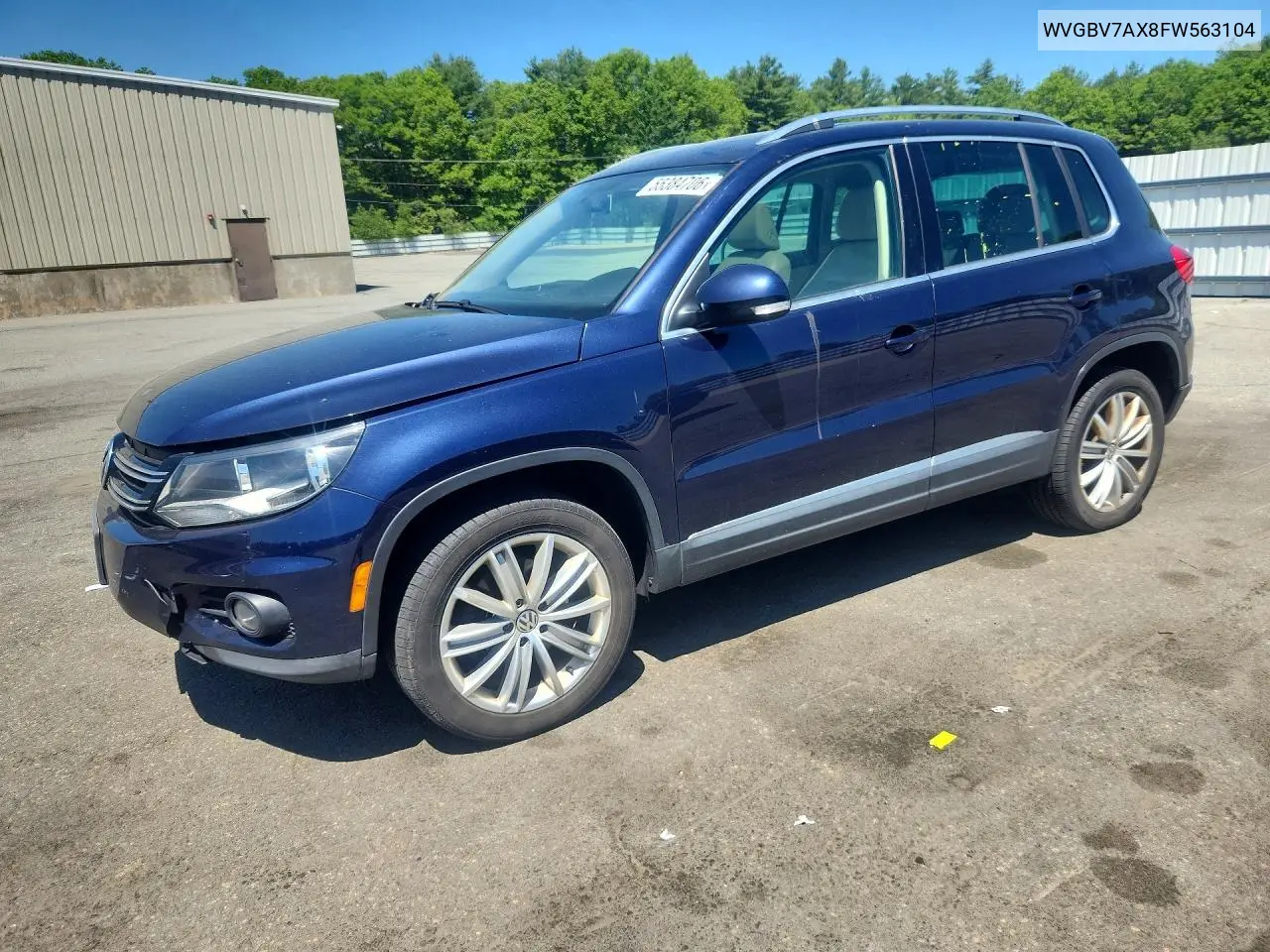 2015 Volkswagen Tiguan S VIN: WVGBV7AX8FW563104 Lot: 55384706
