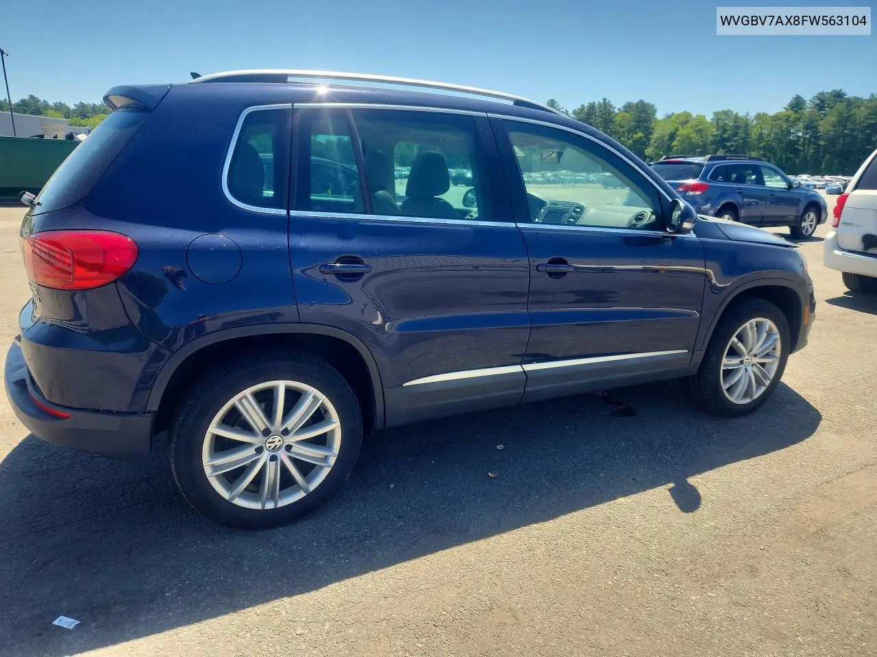 2015 Volkswagen Tiguan S VIN: WVGBV7AX8FW563104 Lot: 55384706