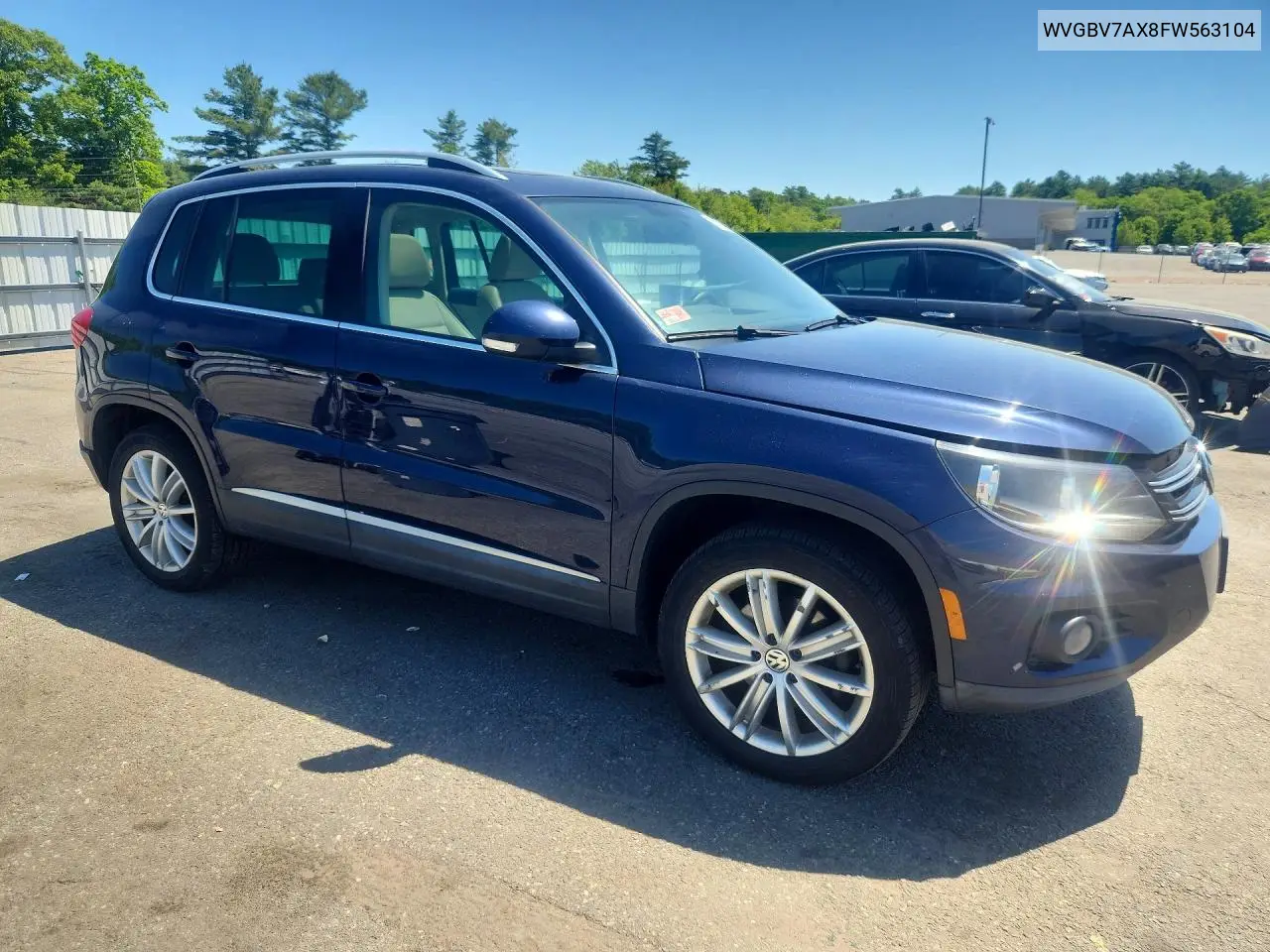 2015 Volkswagen Tiguan S VIN: WVGBV7AX8FW563104 Lot: 55384706