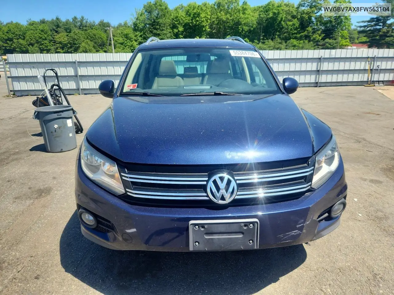 2015 Volkswagen Tiguan S VIN: WVGBV7AX8FW563104 Lot: 55384706
