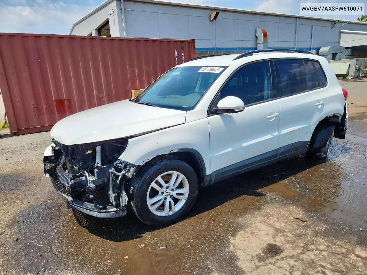 2015 Volkswagen Tiguan S VIN: WVGBV7AX3FW610071 Lot: 59179696