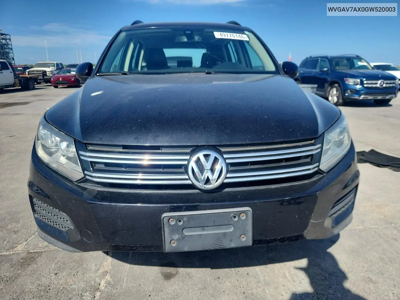 2016 Volkswagen Tiguan VIN: WVGAV7AX0GW520003 Lot: 49770146