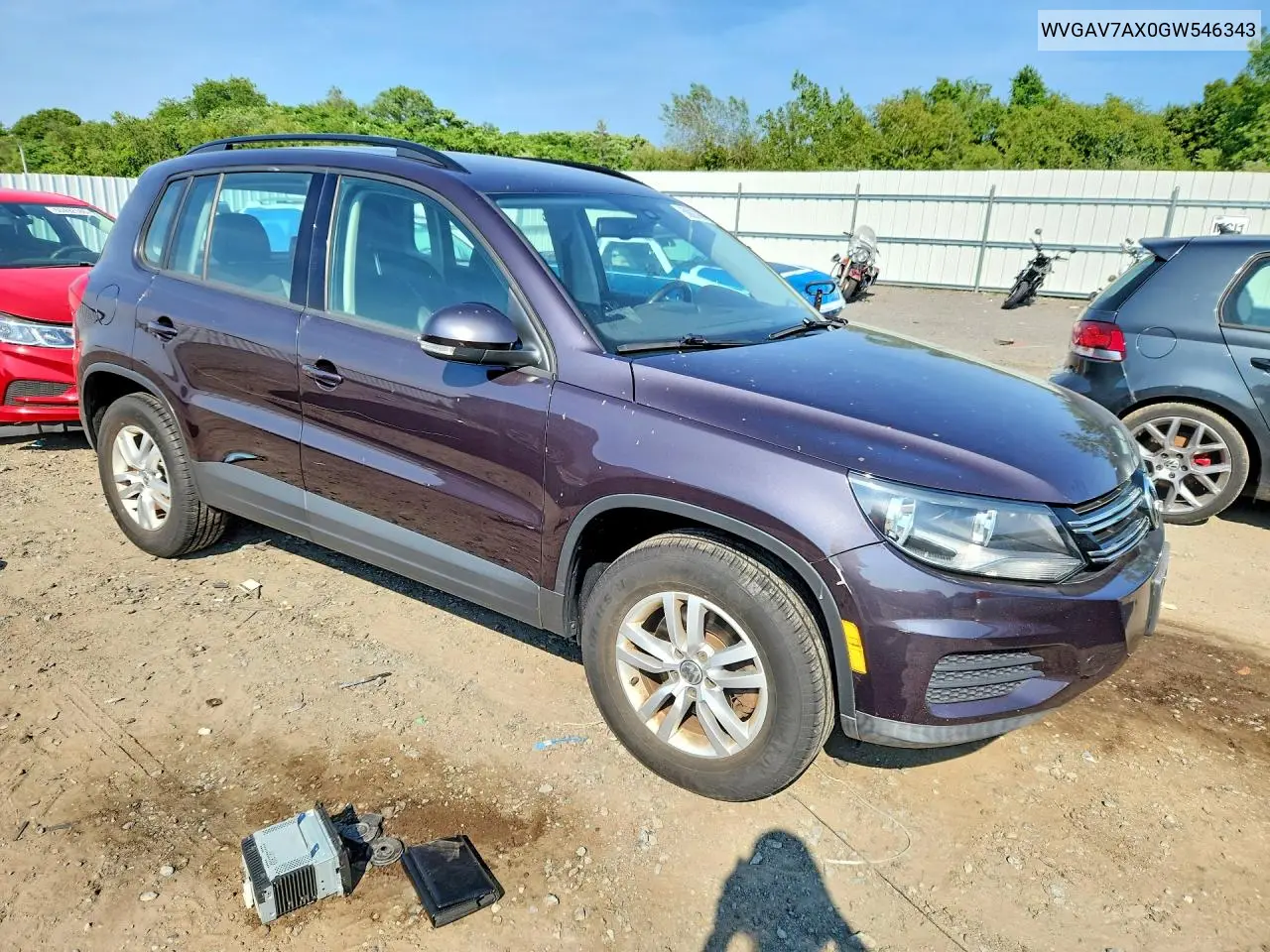 2016 Volkswagen Tiguan S VIN: WVGAV7AX0GW546343 Lot: 60823906
