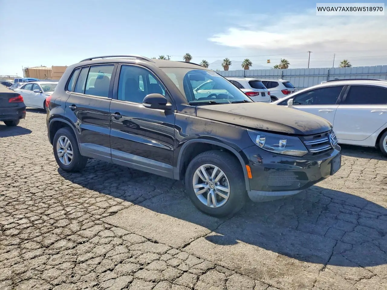2016 Volkswagen Tiguan S VIN: WVGAV7AX8GW518970 Lot: 60892576