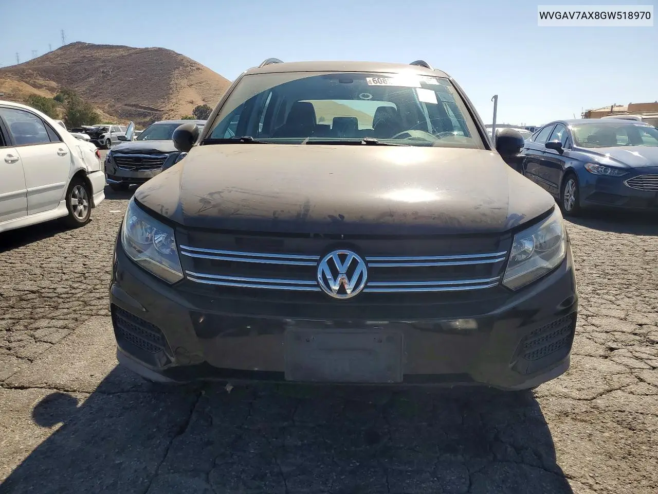 2016 Volkswagen Tiguan S VIN: WVGAV7AX8GW518970 Lot: 60892576