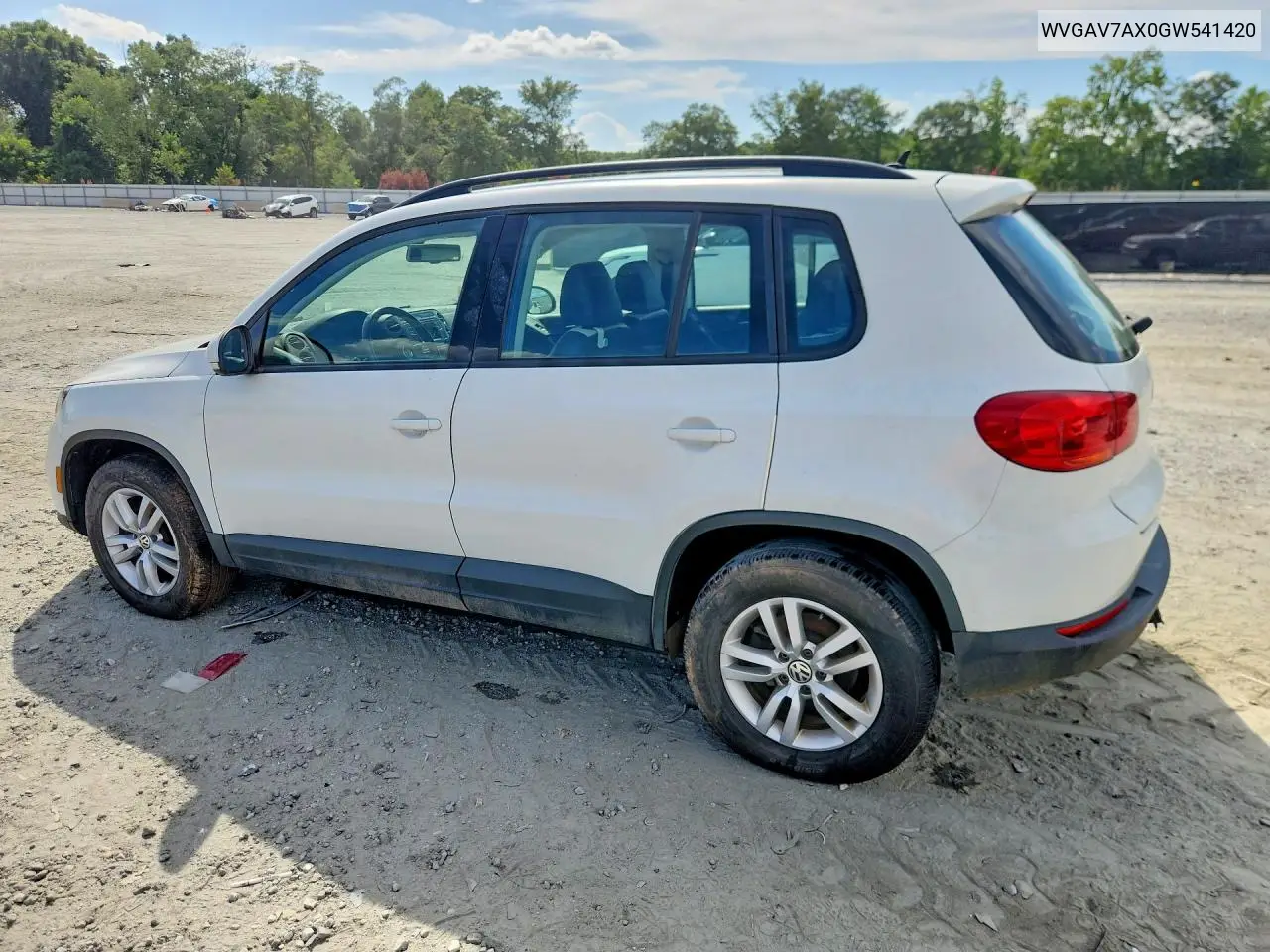 2016 Volkswagen Tiguan S VIN: WVGAV7AX0GW541420 Lot: 61116816