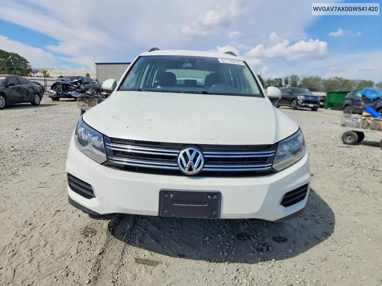 2016 Volkswagen Tiguan S VIN: WVGAV7AX0GW541420 Lot: 61116816