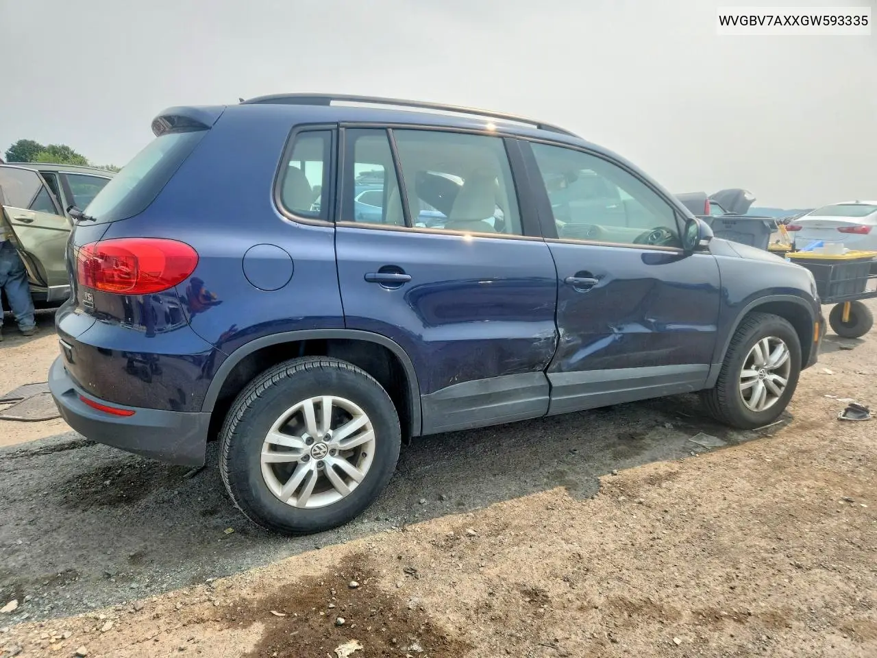 2016 Volkswagen Tiguan S VIN: WVGBV7AXXGW593335 Lot: 61223856