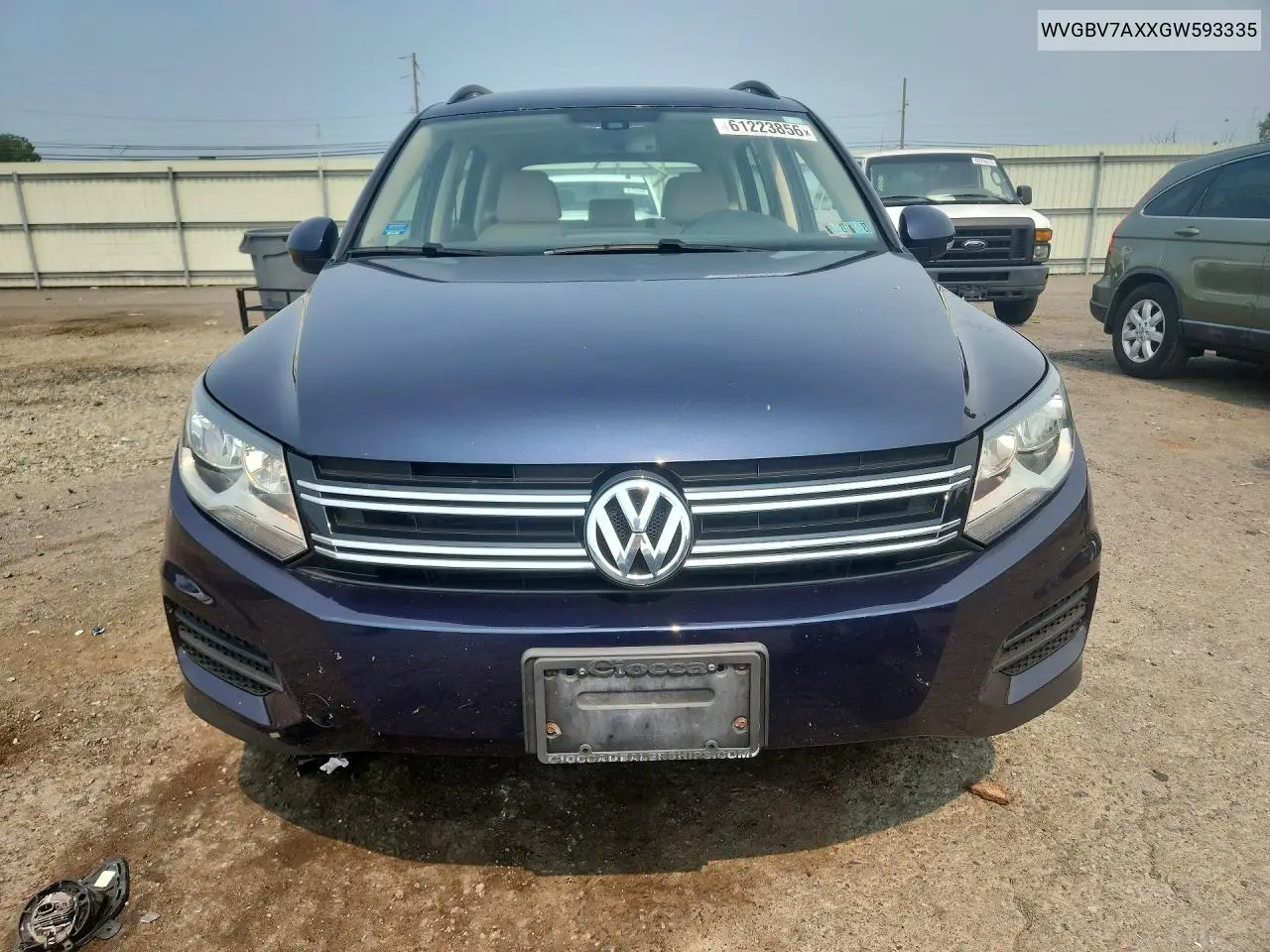 2016 Volkswagen Tiguan S VIN: WVGBV7AXXGW593335 Lot: 61223856