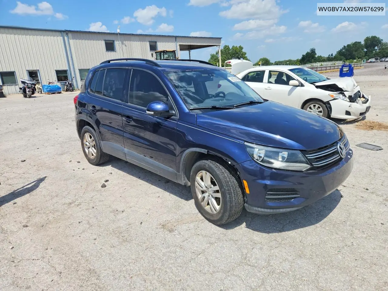 2016 Volkswagen Tiguan S VIN: WVGBV7AX2GW576299 Lot: 61721166