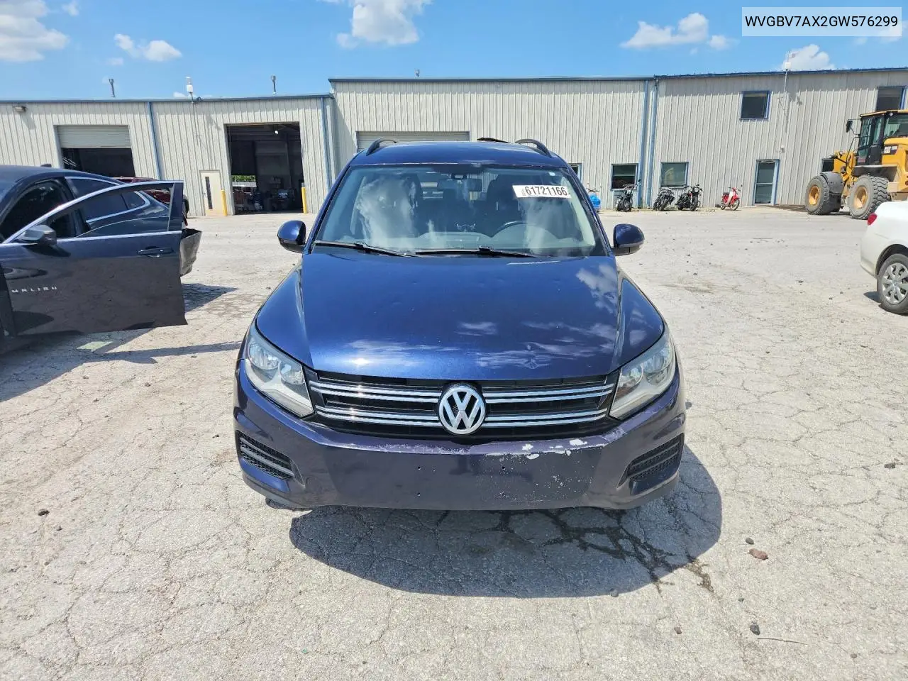 2016 Volkswagen Tiguan S VIN: WVGBV7AX2GW576299 Lot: 61721166