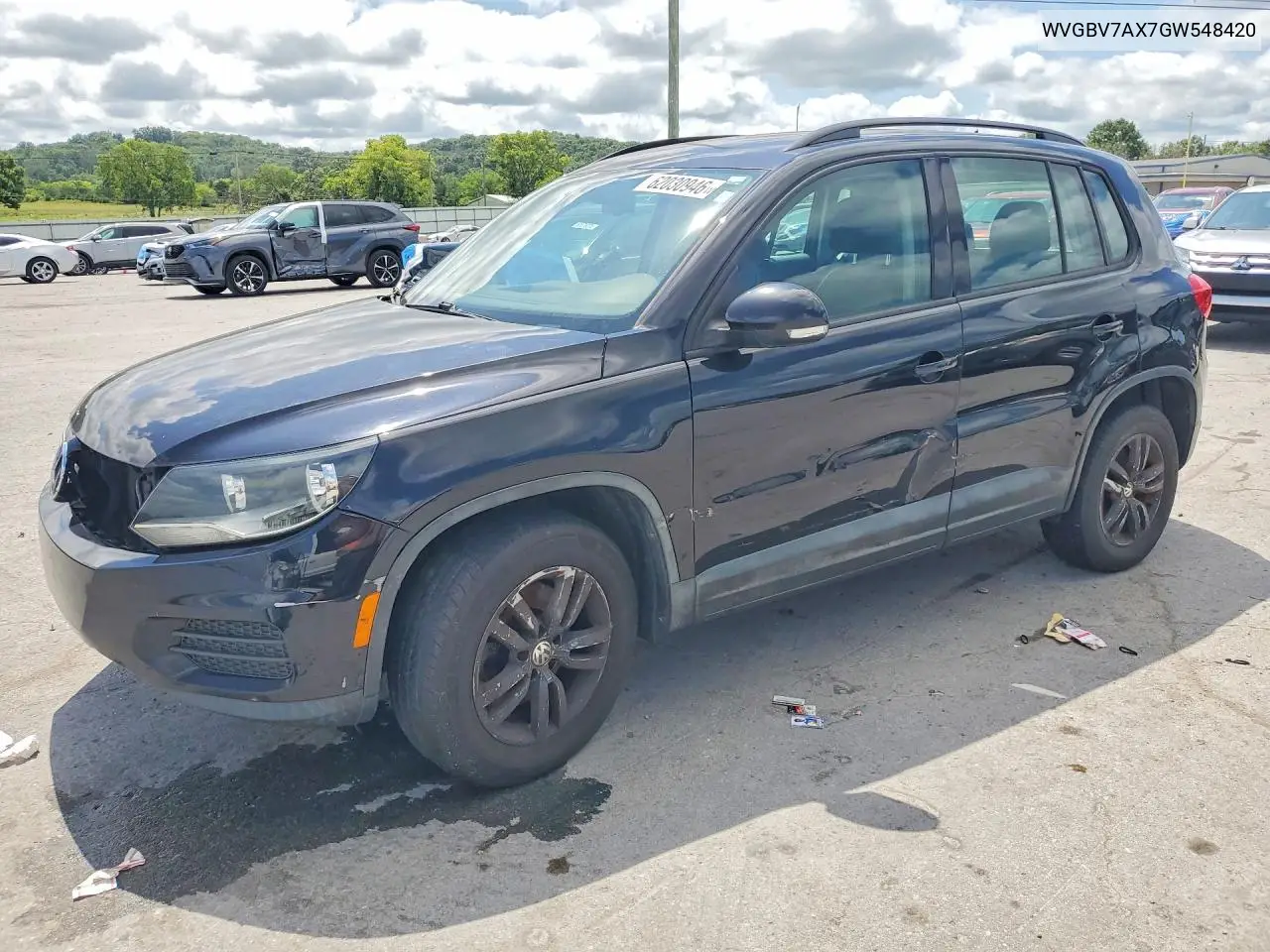 2016 Volkswagen Tiguan S VIN: WVGBV7AX7GW548420 Lot: 62030946