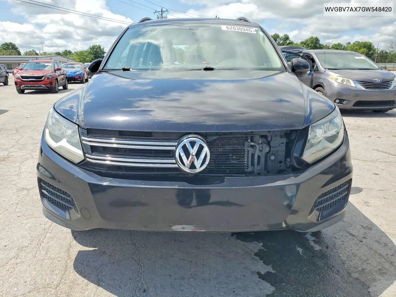 2016 Volkswagen Tiguan S VIN: WVGBV7AX7GW548420 Lot: 62030946