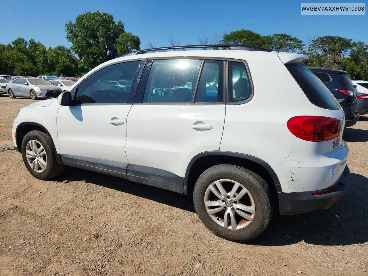 2017 Volkswagen Tiguan S VIN: WVGBV7AXXHW510908 Lot: 60041376